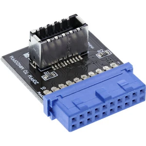 2 x InLine USB 3.0 zu USB 3.1 Frontpanel Key-A Adapter intern Pfostenstecker - Bild 1 von 2