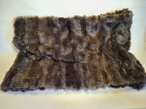MINICCI Infinity Neck Wrap Faux Fur Brown 30 x 12 - Picture 1 of 4
