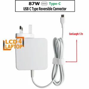 For Dell Latitude 7370 Laptop Charger 87W Compatible USB-C Power AC Adapter PSU - Picture 1 of 5