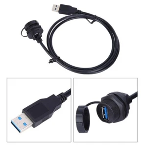 USB 3.0 Connector Female Socket Printer Extension Cable Waterproof Panel Mount - Picture 1 of 10