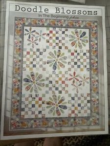 "DOODLE BLOSSOMS" QUILT KIT 82.5 X 103.5 QUILT TOP - Picture 1 of 11