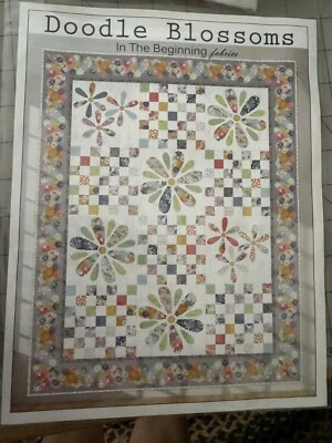 "DOODLE BLOSSOMS" QUILT KIT 82.5 X 103.5 QUILT TOP - Image 1 of 4