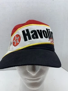 Ricky Rudd #28 NASCAR Hat Cap Havoline Texaco Red Black White Signed - Picture 1 of 11