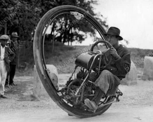 Ein Rad Motorrad Oldtimer 8x10 Nachdruck des alten Fotos - Bild 1 von 1