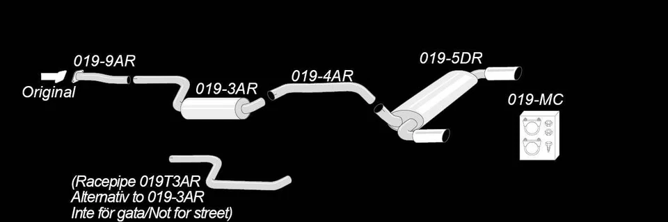 TA Technix Duplex Acero Inox. Sistema 1x100mm Izquierda + Derecho para Volvo C30 - Imagen 1 de 1