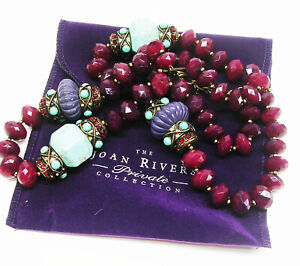 Joan Rivers "Private Collection " Necklace  19" 3" ext.  BURGUNDY