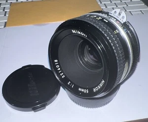 Nikon Nikkor 50Mm 1 :2 Focus Lens Mint Condition both caps - Picture 1 of 7