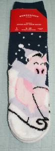Winter Pig on Sled Cozy Crew Socks & Gift Card Holder Wondershop NEW Fast Ship - Picture 1 of 3