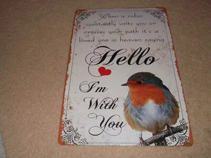 Metal Robin Plaque.. - Picture 1 of 5