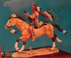 ANDREA MINIATURES 54mm Mounted indian Chief No4 - Picture 1 of 1
