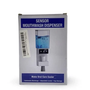 Automatic Mouthwash for Bathroom, Wall Mounted Dispenser or Free Standing White - Picture 1 of 8