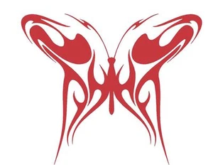 FLAME DECAL BUTTERFLY #15  VINYL HOOD AUTO CAR TRUCK SUV  VAN  SEMI VEHICLE BURN - Picture 1 of 2