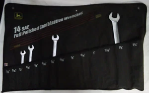 JOHN DEERE SAE FULL POLISHED COMBINATION WRENCH PARTIAL SET 1/2"-1 1/8" 4 PCS L - Picture 1 of 5