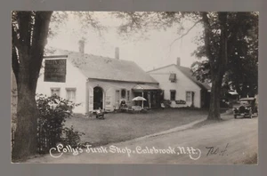 Colebrook NEW HAMPSHIRE RPPC 1930 ANTIQUE STORE Inn POLLY'S JUNK SHOP #2 - Picture 1 of 3