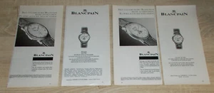 1980's vintage BLANCPAIN watches adverts x4 Print Ad lot #2 German - Picture 1 of 1