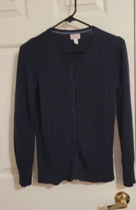 Cat & jack Girl's School Uniform Navy Blue Sweater Size XL (14/16) - Picture 1 of 3