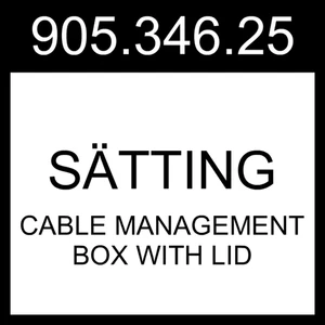 IKEA SATTING SÄTTING Cable Management Box With Lid 905.346.25 - Afbeelding 1 van 1