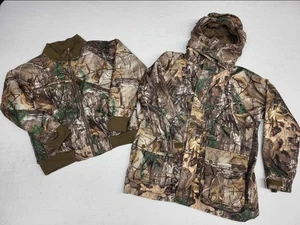 Kids Cabela's Dry Plus Large Silent Suede 4-1 jacket hunting insulated coat Camo - Picture 1 of 7
