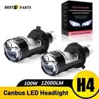 2x Mini Bi-LED Projector Lens 12000LM 100W Hi-Lo For H4 Headlight Retrofit RHD