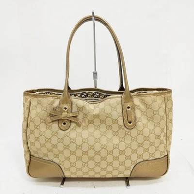 NO TARIFF Gucci Tote Bag Beige Canvas 4746620 - Image 1 of 4