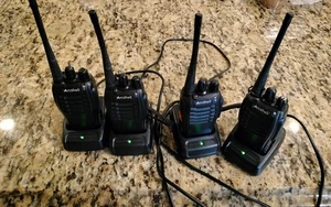 4 Arcshell AR5 Black UHF Transceivers Radios + 4 Chargers, Pre-owned - Tested  - Picture 1 of 8