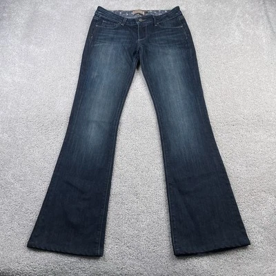 Paige Jeans Womens 27 Blue Flare Laurel Canyon Premium USA Denim Flap Pockets - Image 1 of 4