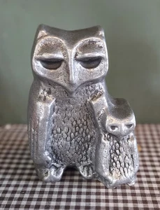 Willy Ceysens Brutalist Sculpture - Mother and Baby Owl - Picture 1 of 6