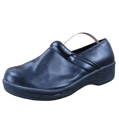 Zuecos de cuña SafeTStep negros sintéticos sin cordones para mujer 8,5 trabajo cómodo Foto 1 de 4