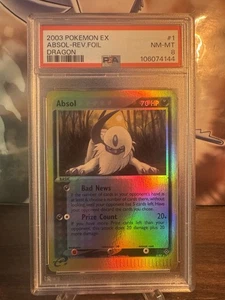 Pokemon Karte Absol 1/97 EX Dragon Reverse Holo Rare Graded PSA 8 - Bild 1 von 2