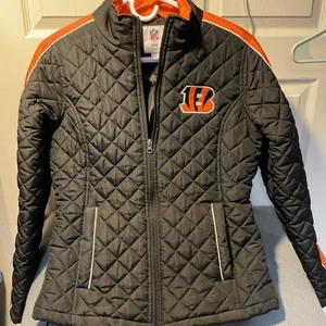 Cincinnati Bengal gefütterte Jacke Damen MED orange/schwarz NFL Team Bekleidung Football - Bild 1 von 21