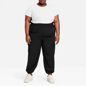 Damen Cinch Hem Woven Cargo Hose - JoyLab Schwarz Größe XXL - Bild 1 von 5