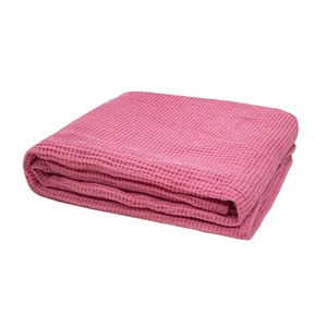 Bambury Waffle Throw - Pink - Picture 1 of 2