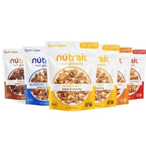 NuTrail Nut Granola Variedad Paquete Sin Azúcar Añadida Sin Gluten Sin Granos Keto 6 Piezas - Imagen 1 de 18