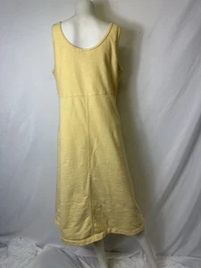 SJB SPORT BRAND VINTAGE YELLOW TANK TOP DRESS SIZE MEDIUM ~cotton Blend - Picture 1 of 4