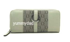 OROTON SIGNATURE ESSENTIAL MULTI ZIP AROUND LEATHER WALLET IVORY TAUPE JACQ BNIB - Picture 1 of 6