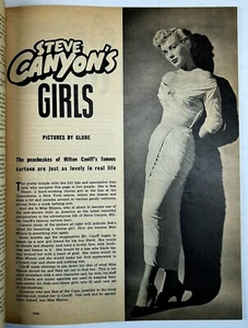 STEVE CANYON & HIS GIRLS 1952 MILTON CANIFF COMIC PICTORIAL WITH WOMEN MODELS - Picture 1 of 2