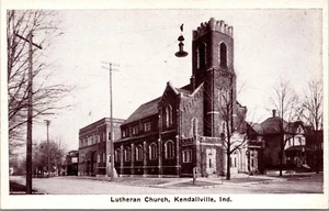 Vtg Kendallville Indiana IN Lutheran Church 1920s Old View Postcard - Picture 1 of 2