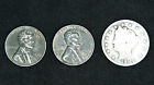 Liberty V Nickel + 2 Steel Wheat Pennies (1943) (3 Coin Lot) - Old Us Coins