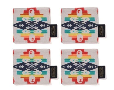 A BATHNIG APE Men's Goods BAPE x PENDLETON SQUARE COASTER 4P SET 1J20193906 New - Image 1 of 4