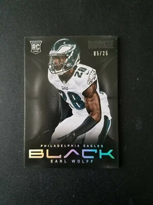 Earl Wolff Rookie 2013 Panini Black Platinum 05/25 Eagles NC State RC #137 - Image 1 of 2