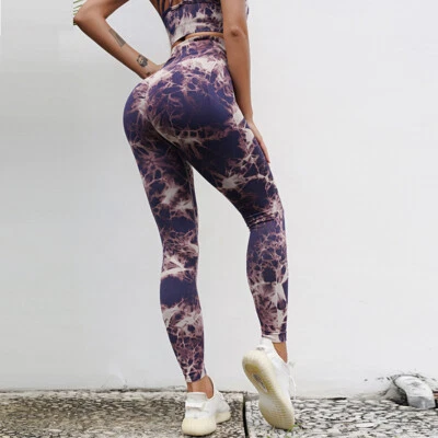 Traje deportivo de fitness para mujer Tie-Dye Yoga Wear Foto 1 de 4