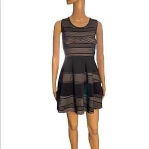 Crystal Doll Mini Dress 3 Scuba Cocktail Homecoming Fit & Flare Sleeveless Black - Picture 1 of 7
