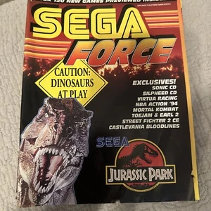 Sega Force Jurassic Park cover - EGM - Good condition - Genesis - Foto 1 di 6