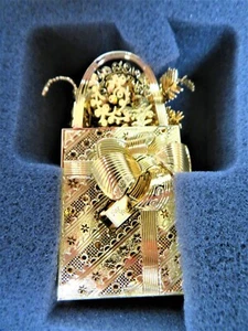 Neu im Karton Danbury Mint 2006 "Holiday Shopping" Tasche Weihnachtsschmuck 23k vergoldet - Bild 1 von 13