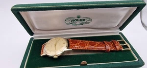 Rolex Precision Vintage 1960's 9ct Gold Mechanical Gents Watch in Rolex Box. - Picture 1 of 16