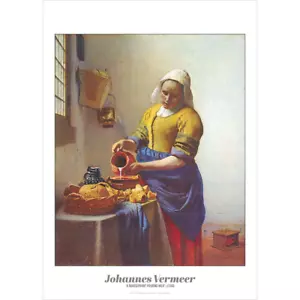 Vermeer, Johannes 'The Milkmaid' 1660 - Repro Art Print - Multi Sizes Avail - Picture 1 of 3