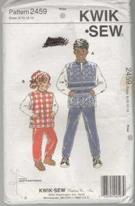 Kwik Sew Pattern 2459 Child's Pants and Vest sizes 8 -14 - Picture 1 of 2
