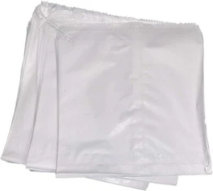 100x10"x10"Paper bag strung white sulphate food sandwich takeaway grocery bag MP - Picture 1 of 7