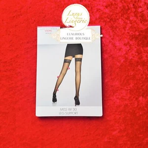 MISS W 30 LEG SUPPORT STAYUP Wolford S Small black schwarz Halterlose Strümpfe - Bild 1 von 9