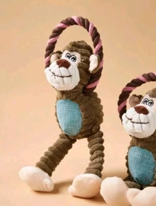 Plush Monkey Toys Bite Resistant Dogs Chew Toy Puppy Teeth Cleaning Toys - Picture 1 of 4